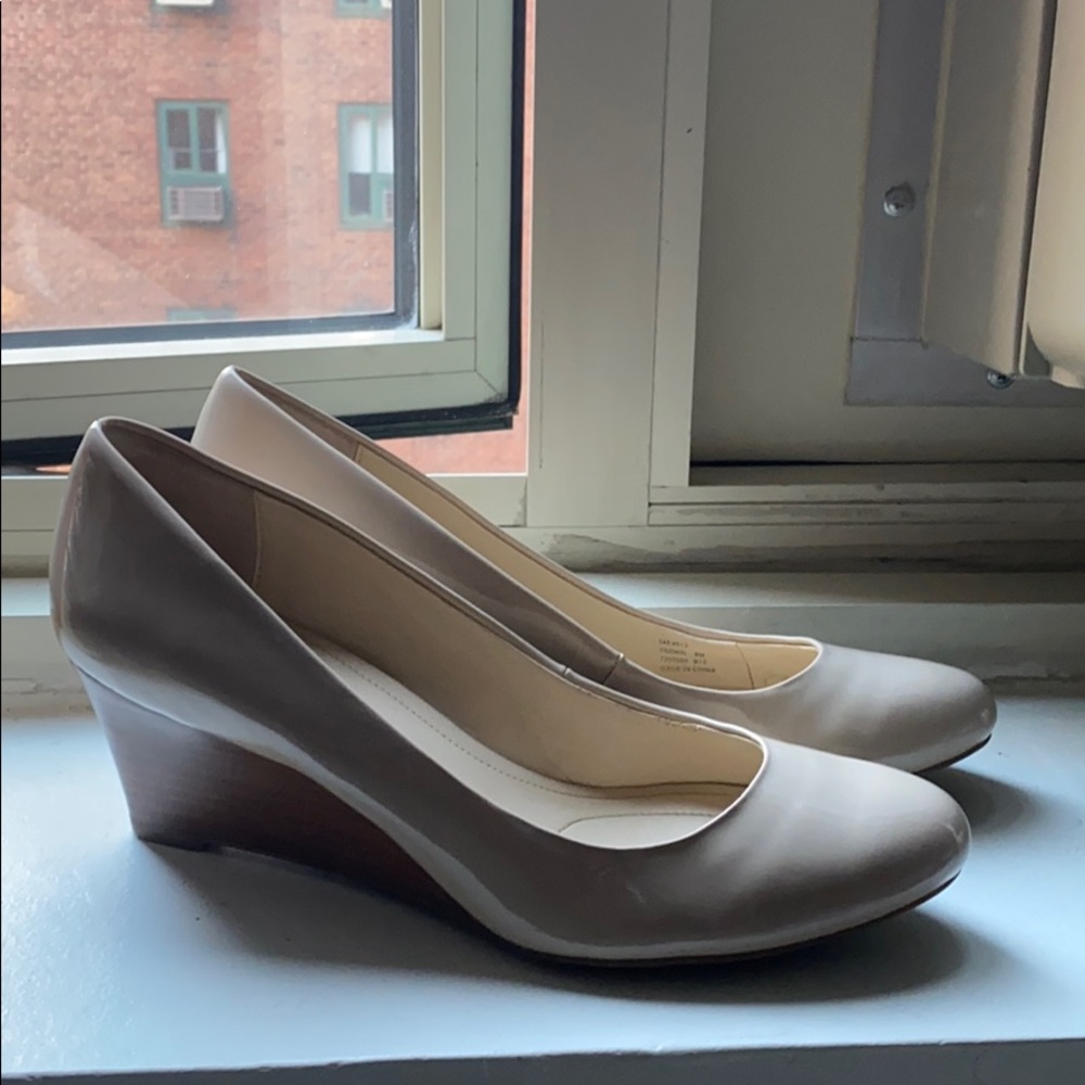 Nude Patent Wedge Calvin Klein